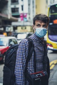 patient with mask